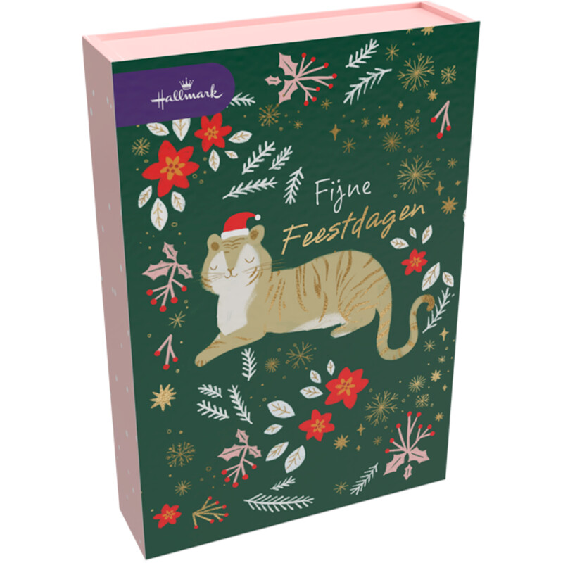 Een afbeelding van Hallmark Luxe doos kerstkaarten jungle cats
