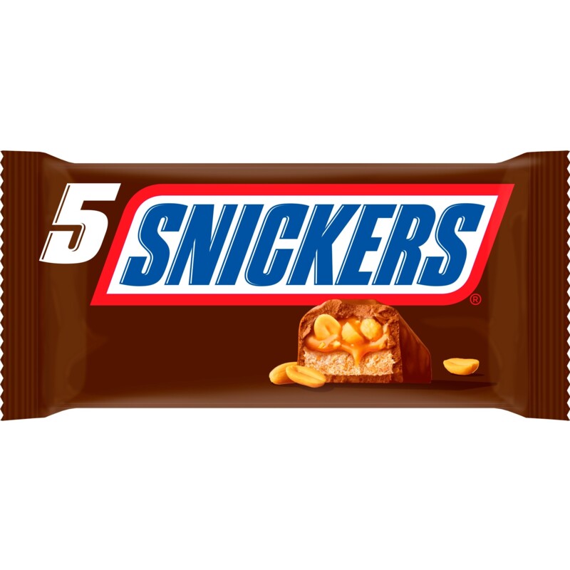 Een afbeelding van Snickers Chocolade reep 5-pack