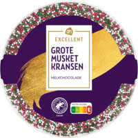 Een afbeelding van AH Excellent Grote musket kransen melkchocolade