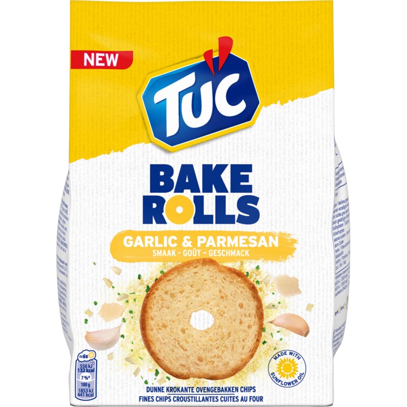 Een afbeelding van LU Tuc bake rolls garlic & parmesan