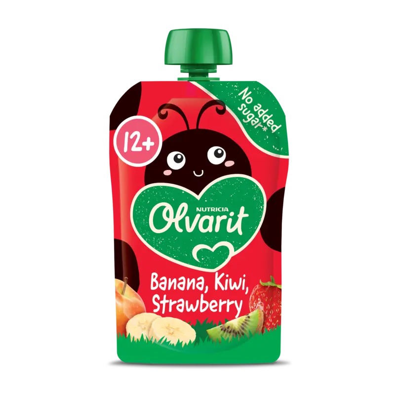 Olvarit Knijpfruit banana, kiwi, strawberry 12m+