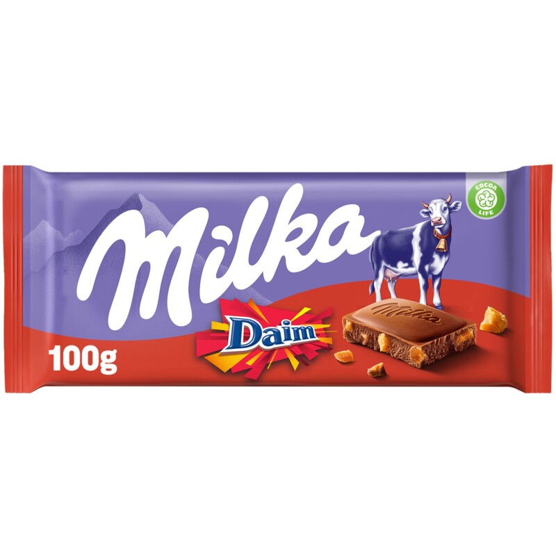 Een afbeelding van Milka Chocoladereep daim