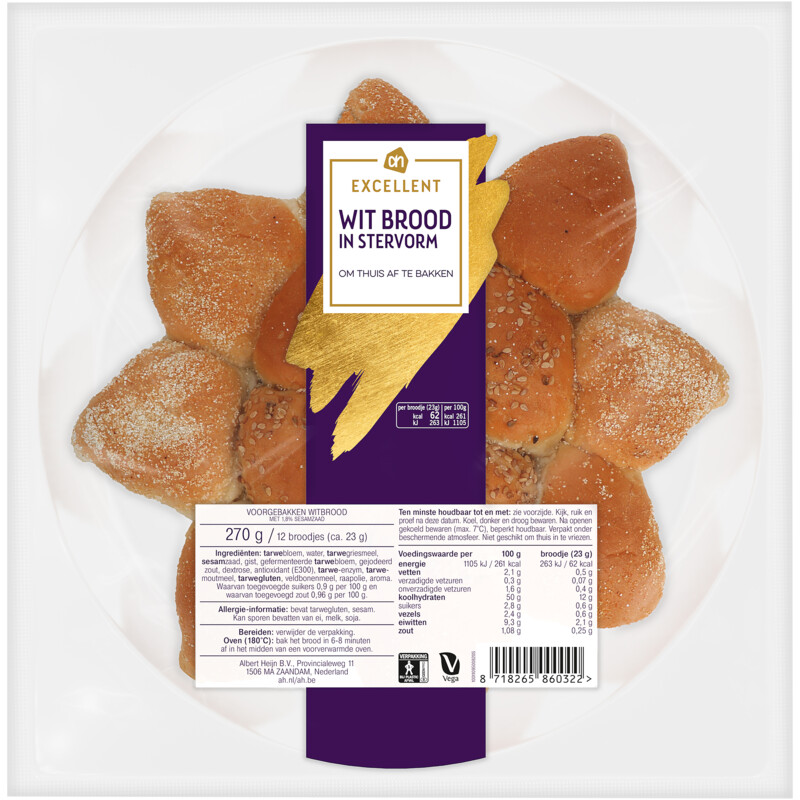 Een afbeelding van AH Excellent Witbrood in stervorm