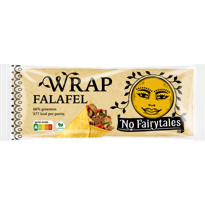 Een afbeelding van No Fairytales Wrap falafel