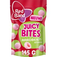 Een afbeelding van Red Band Juicy bites aardbeiensmaak