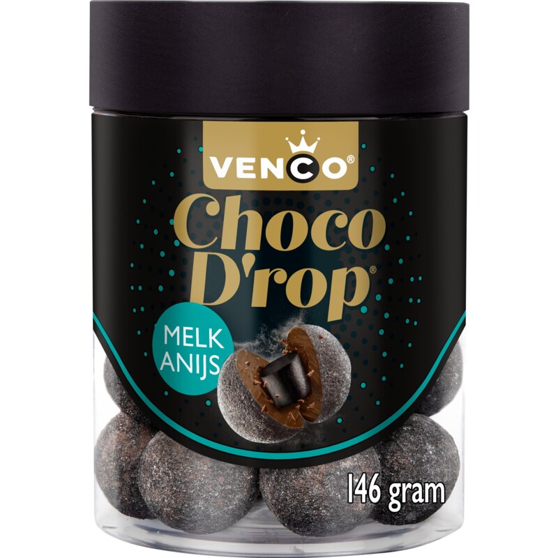 Een afbeelding van Venco Choco drop melk anijs