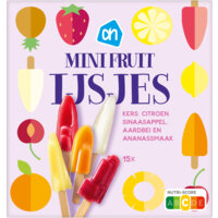 Een afbeelding van AH Mini fruit ijsjes