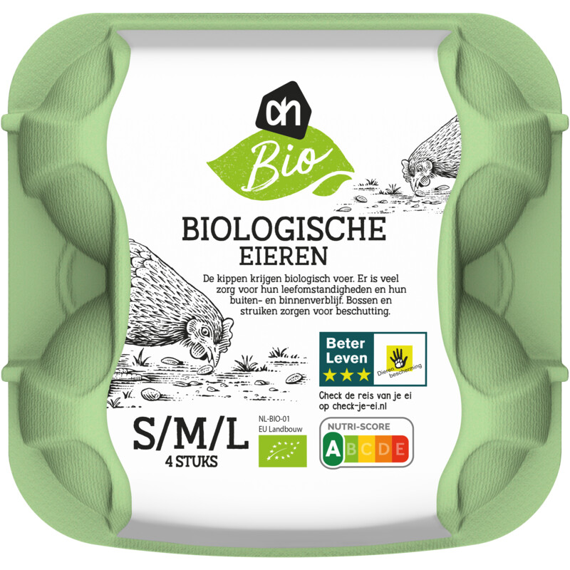 Wie Dakraam opener AH Biologisch Eieren S M L bestellen | Albert Heijn