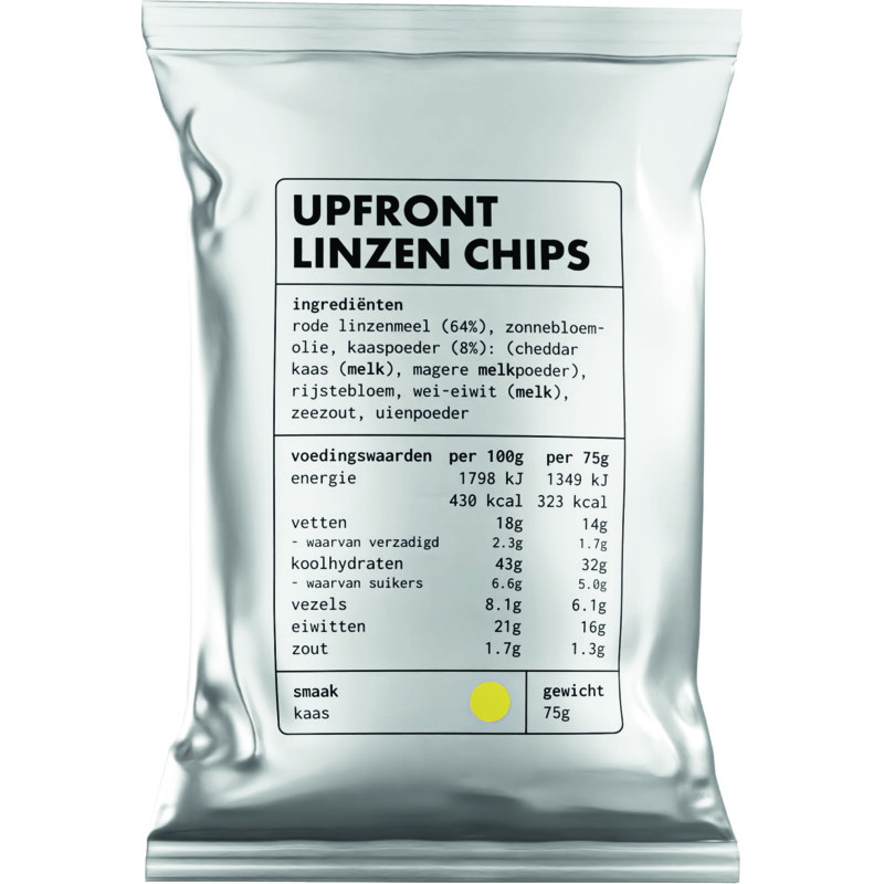 Een afbeelding van Upfront Linzen chips kaas