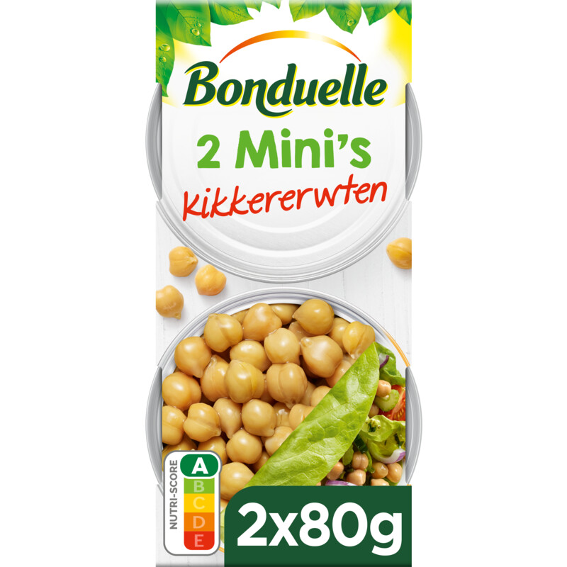 Een afbeelding van Bonduelle Kikkererwten 2 mini's voor salades