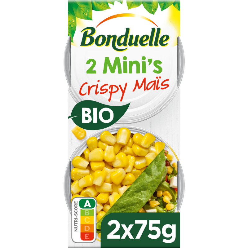 Een afbeelding van Bonduelle Bio crispy maïs 2 mini's