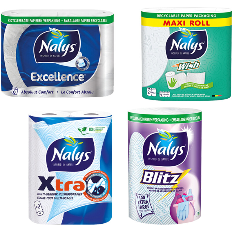 Een afbeelding van Nalys keuken- en toiletpapier combi