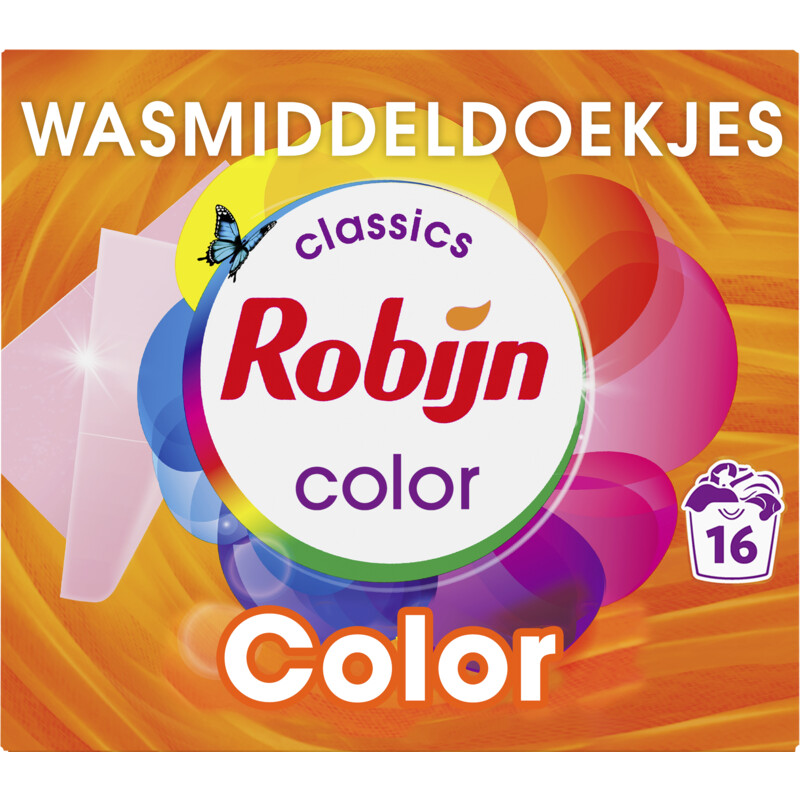 Een afbeelding van Robijn Wasmiddelendoekjes color