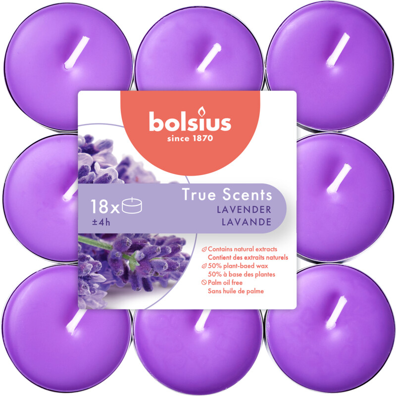 Een afbeelding van Bolsius Geurtheelichten true scents lavender
