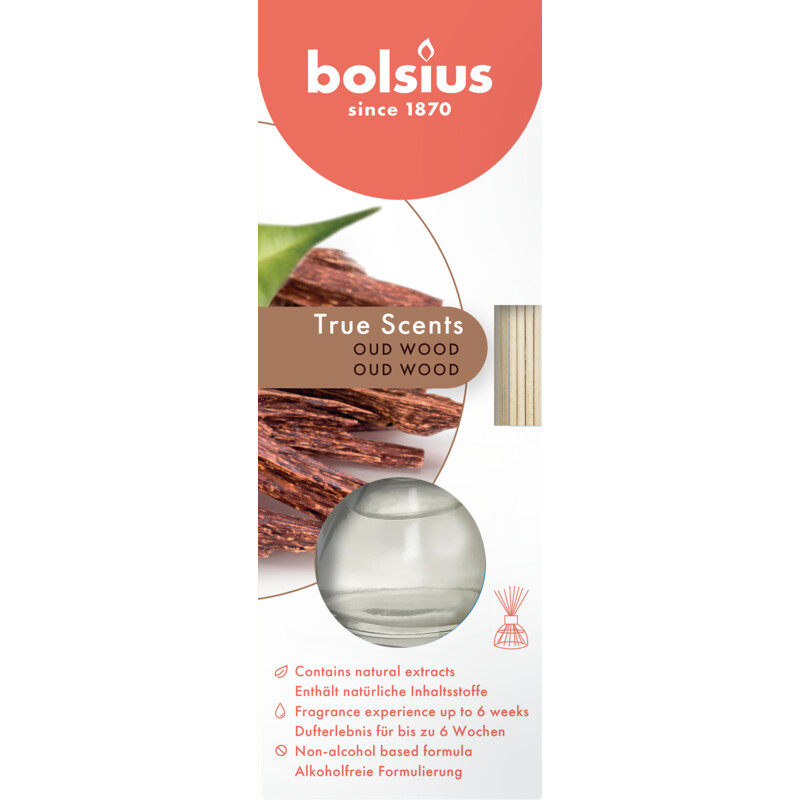 Een afbeelding van Bolsius True scents geurstokjes oud wood