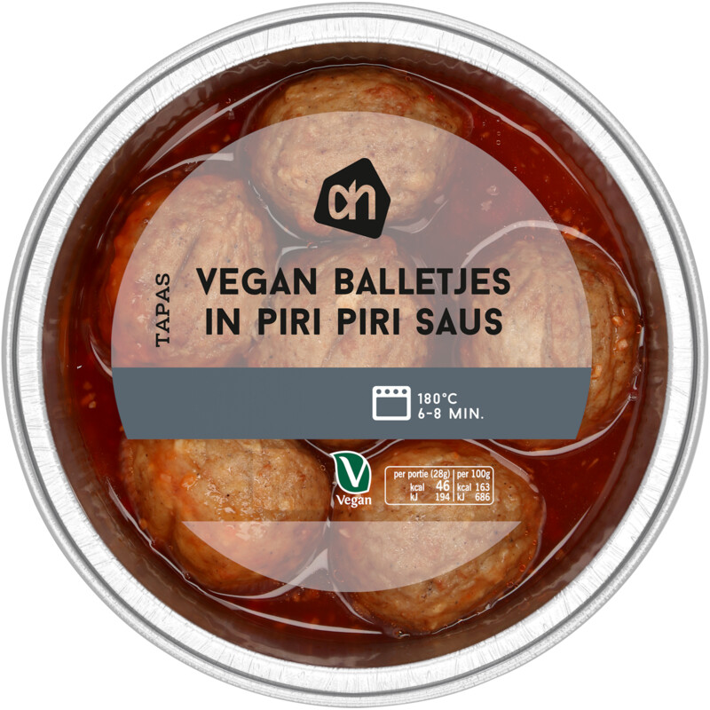 Een afbeelding van AH Vegan balletjes piri piri saus