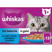 Een afbeelding van Whiskas 1+ Vis selectie in gelei