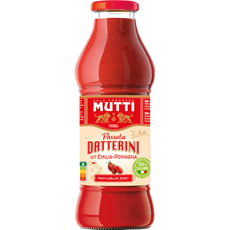 Een afbeelding van Mutti Passata datterini gezeefde tomaten