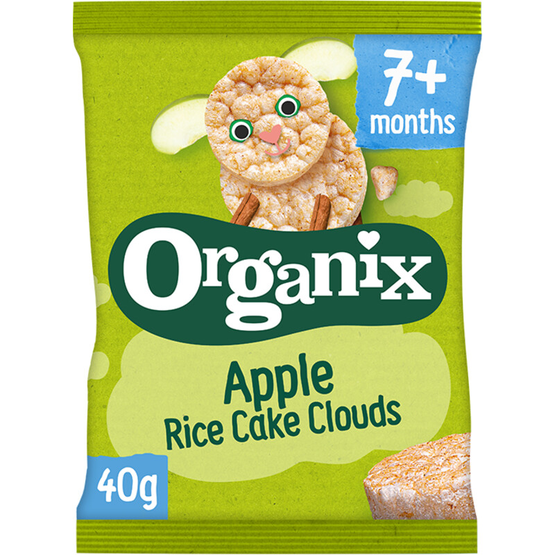 Een afbeelding van Organix Apple rice cake clouds 7+ mnd