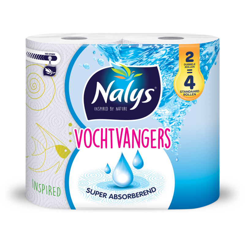 onhandig gesponsord kampioen Nalys Vochtvangers keukenpapier 2=4 rol bestellen | Albert Heijn