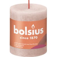 Een afbeelding van Bolsius Rustieke kaars 8cm misty pink