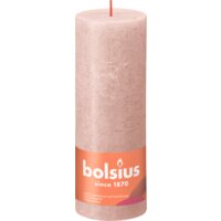 Een afbeelding van Bolsius Rustieke kaars 19cm misty pink