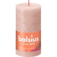 Een afbeelding van Bolsius Rustieke kaars 13cm misty pink