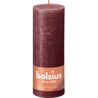 Een afbeelding van Bolsius Rustieke kaars bordeaux 19cm