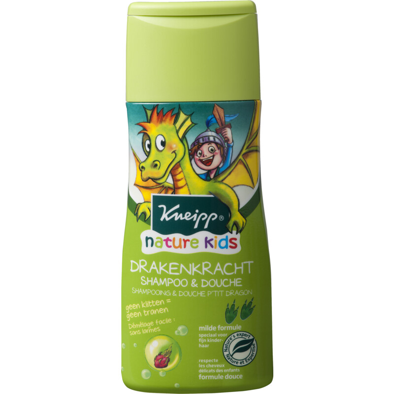 Een afbeelding van Kneipp Kids shampoo en douche drakenfruit