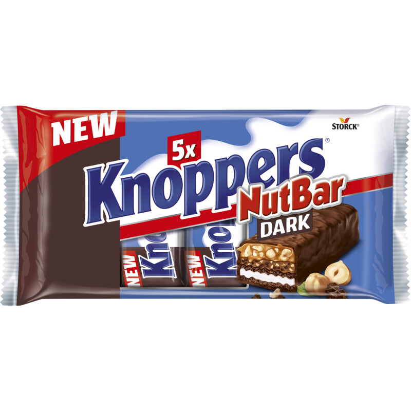 Knoppers Nutbar dark 5pack bestellen Albert Heijn
