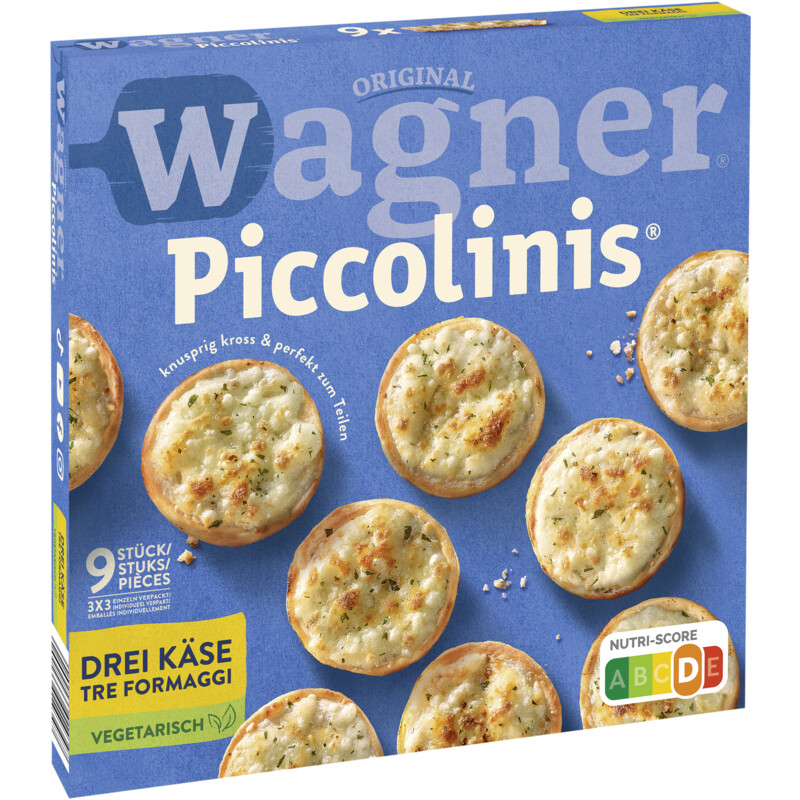 Een afbeelding van Wagner Piccolinis mini pizza 3 soorten kaas