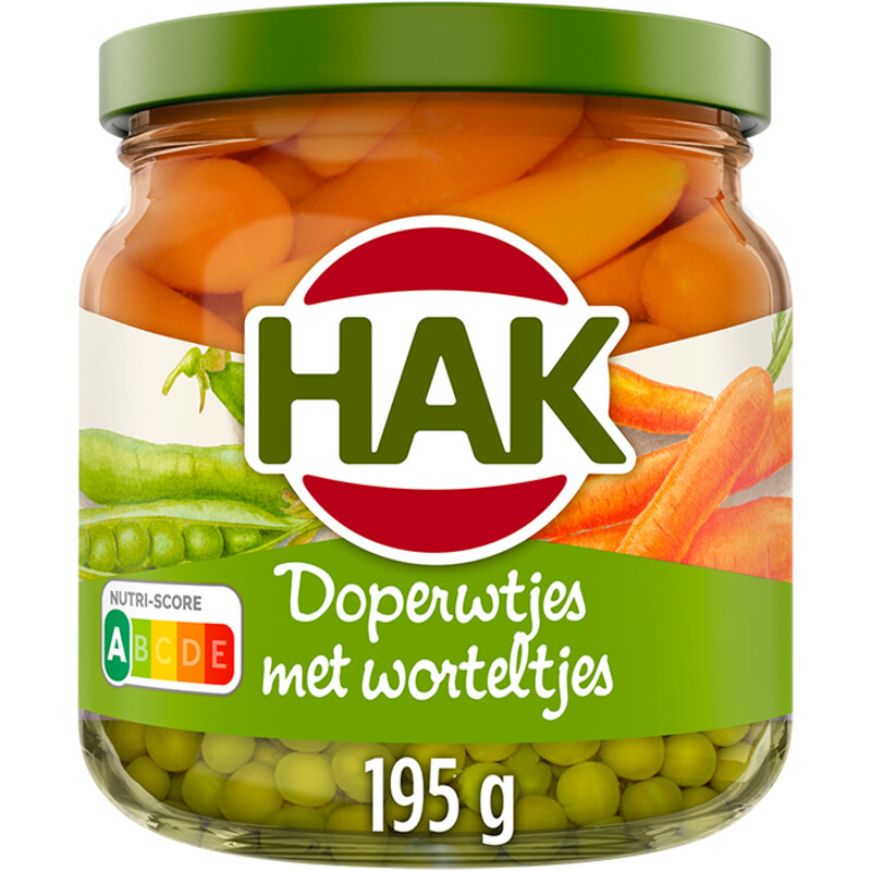 Hak Doperwtjes met worteltjes