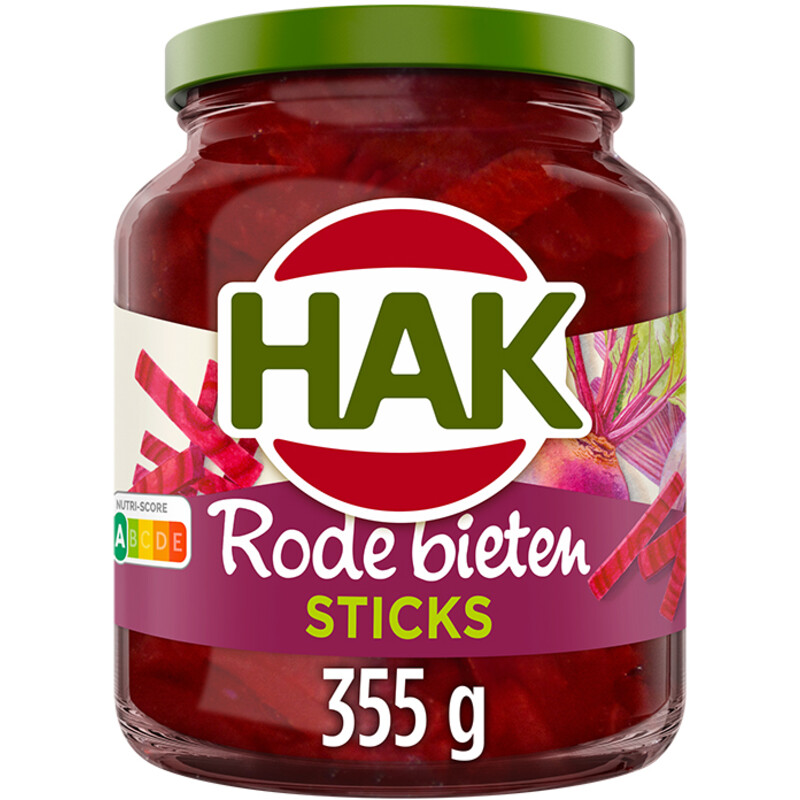 Een afbeelding van Hak Rode bieten sticks zoetzuur