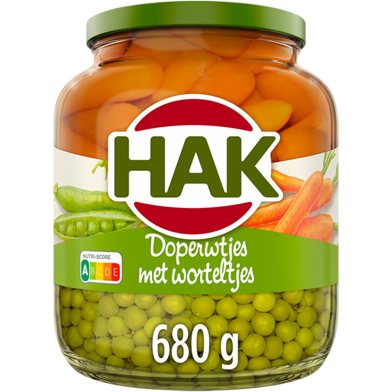 Een afbeelding van Hak Doperwtjes met worteltjes
