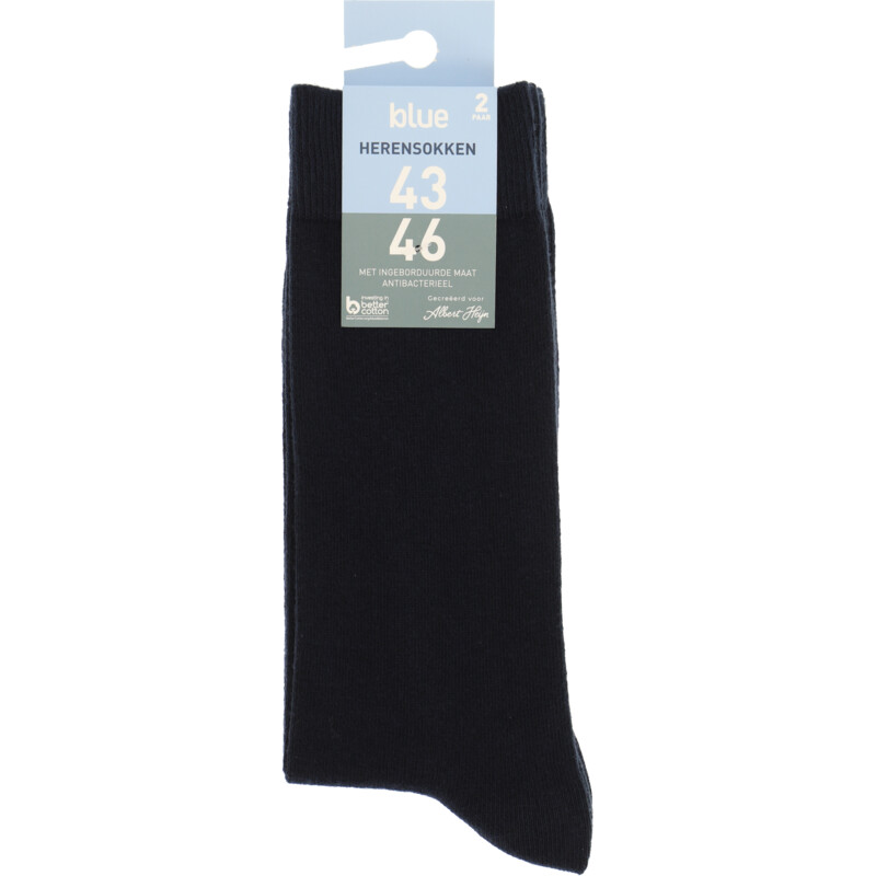 Een afbeelding van Blue Herensokken donker blauw maat 43-46