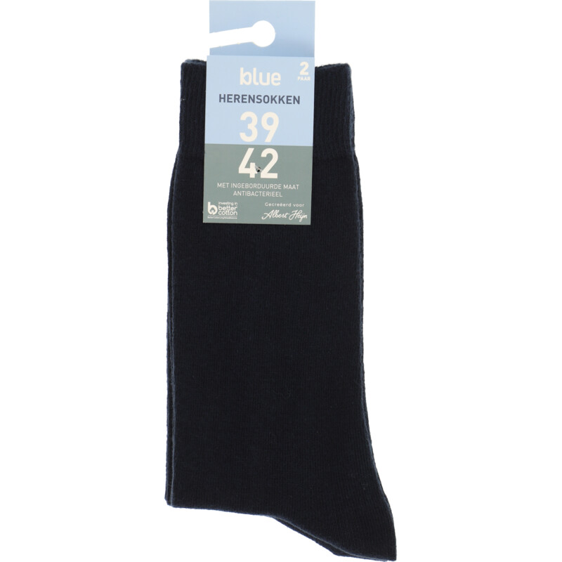 Een afbeelding van Blue Herensokken donker blauw maat 39-42