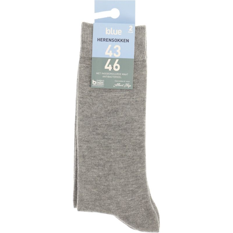Een afbeelding van Blue Herensokken grijs 43-46