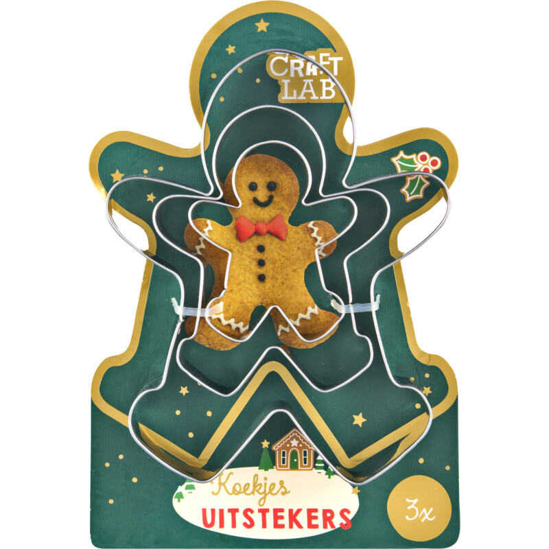 Een afbeelding van Craft Lab Uitsteekvormpjes gingerbread poppetje