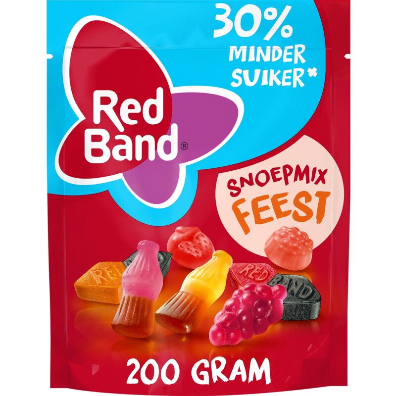 Een afbeelding van Red Band Snoepmix feest 30% minder suiker