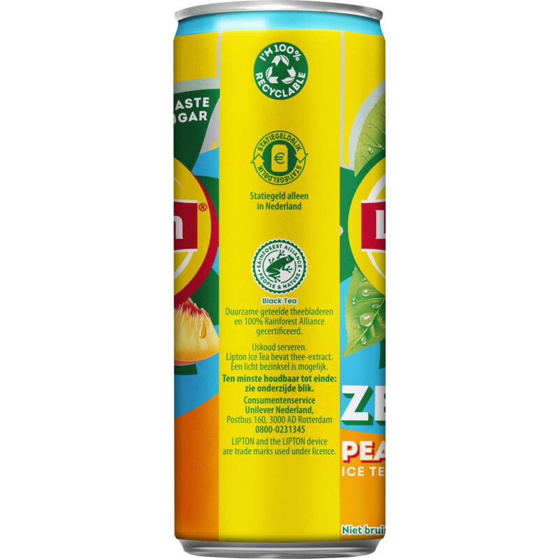Een afbeelding van Lipton Ice tea peach zero sugar