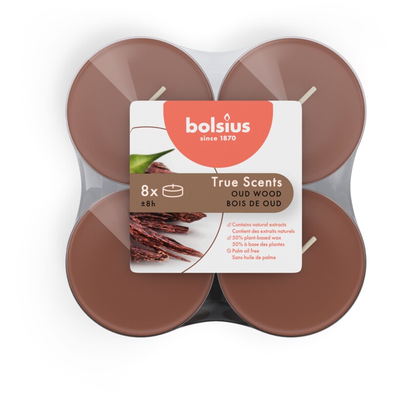 Een afbeelding van Bolsius Geurlichten maxi true scents old wood
