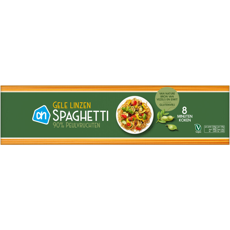 Een afbeelding van AH Gele linzen spaghetti
