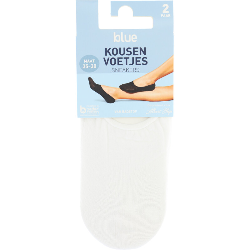 Een afbeelding van Blue Kousenvoet sneaker badstof wit mt 35-38