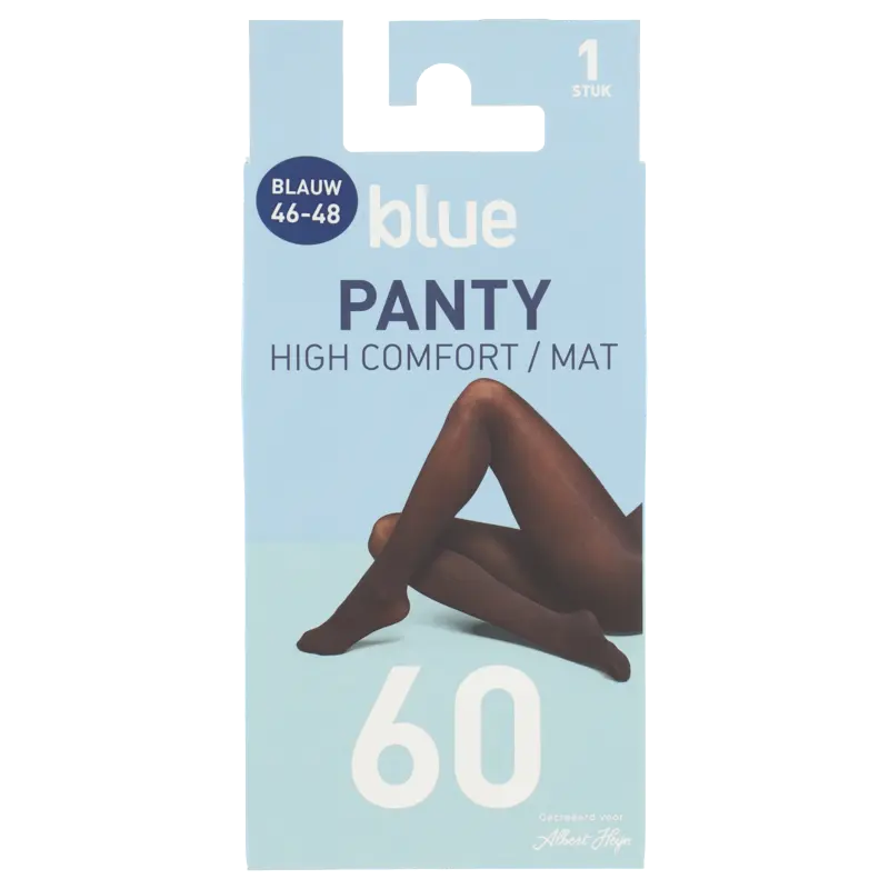 Panty blauw 60 denier maat 46-48