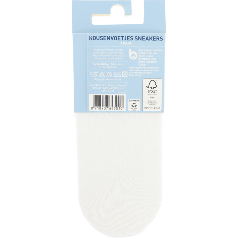 Een afbeelding van Blue Kousenvoet sneaker badstof maat 39-42