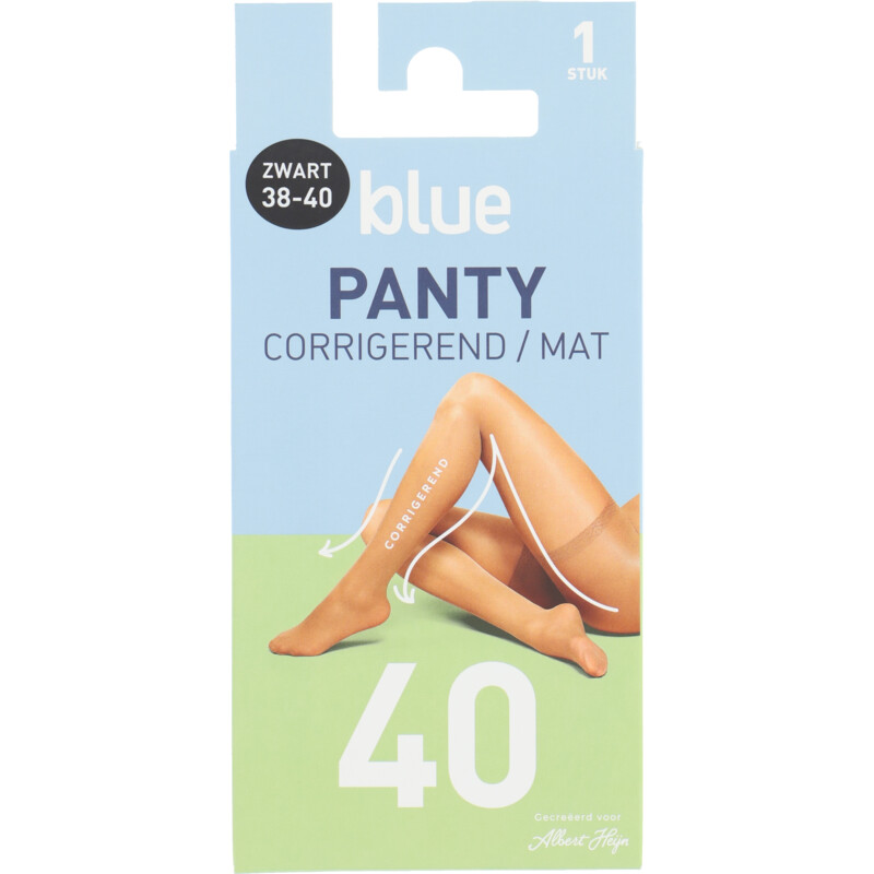 Een afbeelding van Blue Panty zwart 40 denier maat 38-40