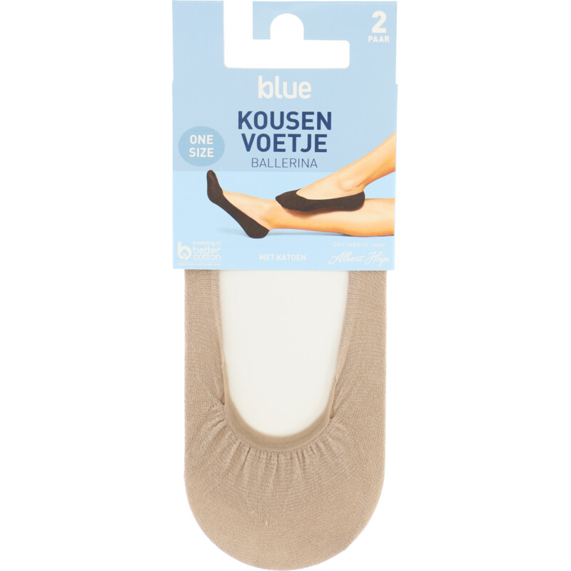 Een afbeelding van Blue Kousenvoetjes ballerina teint 1 maat