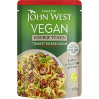 Een afbeelding van John West Vegan visvrije tonijn tomaat