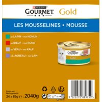 Een afbeelding van Gourmet Gold mousse met konijn rund kalf lam