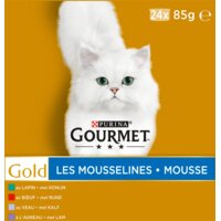 Een afbeelding van Gourmet Gold mousse met konijn rund kalf lam